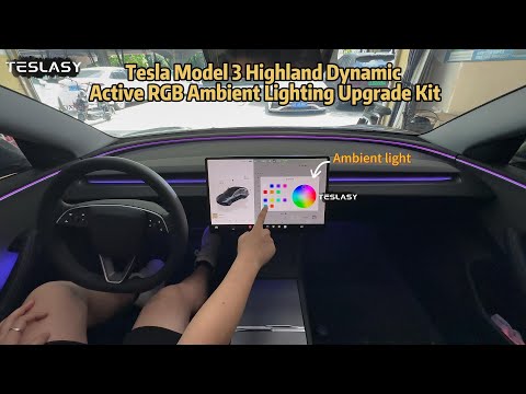 New Tesla Model 3 Highland Dynamic Active RGB Ambient Light Simple Installation Tutorial#tesla