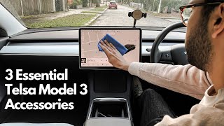 3 Essential Tesla Model 3 Accessories #shorts #teslashorts #teslamodel3