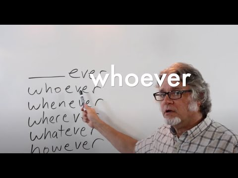 whoever whatever whenever wherever however