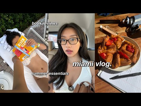 MIAMI VLOG ☀️ summer wardrobe essentials, beach read review, trader joes haul & makeup faves