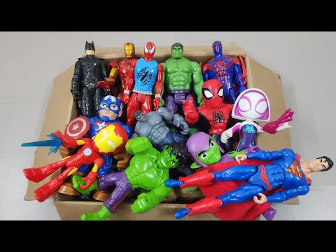 HULK VS SPIDERMAN VS IRONMAN VS CAPTAIN AMERICA VS SUPERMAN VS THANOS SUPERHERO AVENGERS UNBOXING