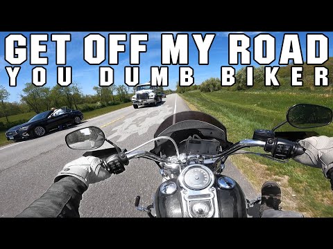 GET OFF MY ROAD YA DUMB BIKER!