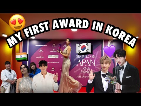 I won my FIRST AWARD in KOREA😍 | Meeting Korean actors🇰🇷, APAN STAR AWARD