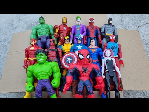 HULK VS SPIDERMAN VS IRONMAN VS CAPTAIN AMERICA VS SUPERMAN VS VENOM SUPERHERO AVENGERS UNBOXING