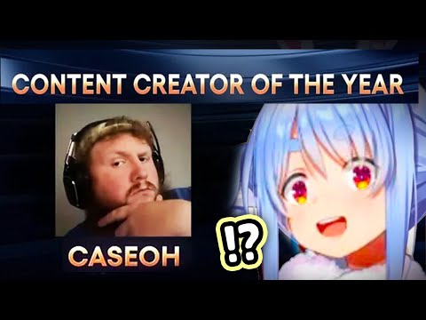 Pekora's Reaction To Caseoh Winning "Content Creator Of The Year Award" At The Game Awards【Hololive】