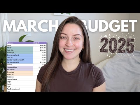 March 2025 Budget | Making room for gardening, I'm eager to file my taxes!