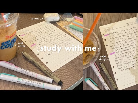 STUDY VLOG 📝☕️ at a cafe | study with me at a cafe 🍵