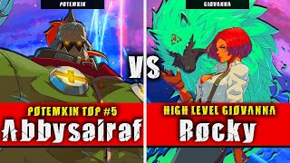 GGST | Abbysairaf (Potemkin) VS Rocky (Giovanna) | Guilty Gear Strive High level gameplay