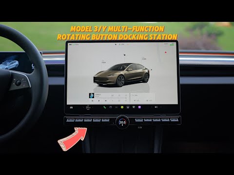 NEW Model 3/Y/Highland Multi-Function Rotating Button Docking Station | Installation Tutorial #tesla