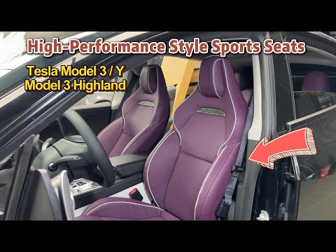 NEW Tesla Model 3Y/Model 3 Highland Performance Sport Seats Upgrade #tesla #teslamodely