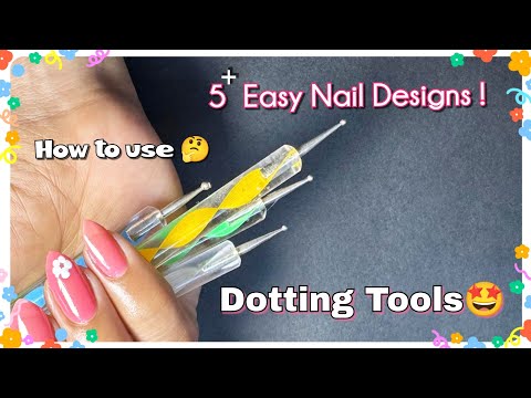 Easy Nail Art for beginners with Dotting Tools ! Dotting Tools nail art guide 💅#nails #233