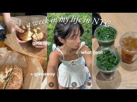 SUMMER IN NYC VLOG 🌳 a week in my life, what i eat, thrifting, girls trip + 1M GIVEAWAY [CLOSED]