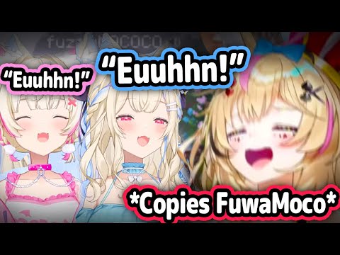 Polka Copying FuwaMoco's Cute "Euuhhhn!" Noise In Front Of Them Is Too Cute【Hololive】