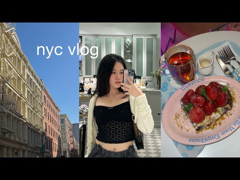 48 hours in nyc ✧˚ · .  cafe hopping, soho, central park date