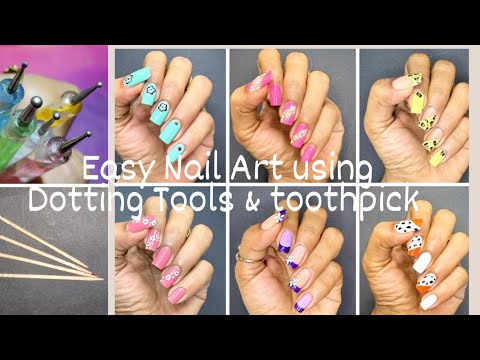 Easy Nail Art using Dotting Tool & Toothpick| Nail Art for beginners 🎨💅🏻