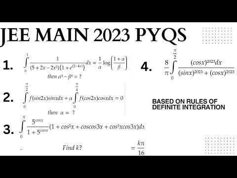 4 PYQ of JEE MAINS 2023 solved | Definite Integral problems