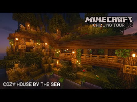 cozy house by the sea 🌊 [Minecraft Chilling Tour]