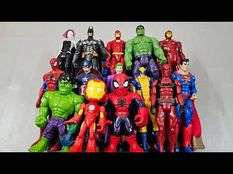 CAPTAIN AMERICA VS SPIDERMAN VS HULK VS IRONMAN VS SPIDERMAN VS SUPERMAN SUPERHERO AVENGERS UNBOXING