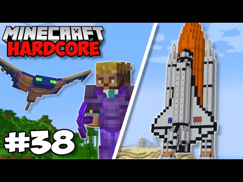 I Built A HUGE ROCKET SHIP in Minecraft 1.18 Hardcore (#38)