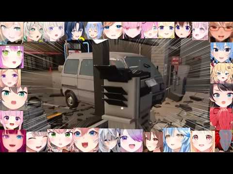 Hololive Girls Reaction To Car Crashing Their Store (I Am Part-Time Worker)