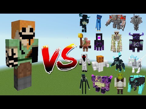 Alex vs All Mobs - Minecraft Mob Battle