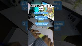 Night Study Session Tips 📚🌚 #aesthetic #studymotivation #nightstudy #studywithme