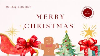 Christmas Watercolor Clipart Collection- Illustrations for Holidays- Watercolor Christmas Graphics