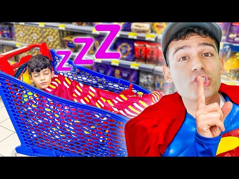 Jason Vlogs Hide and Seek Challenge in a Grocery Store