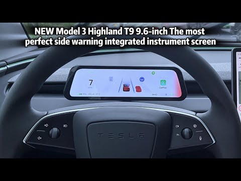 NEW Model 3 Highland T9 9.6-inch The most perfect side warning integrated instrument screen#tesla