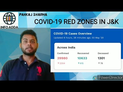 COVID -19 AFFECTED RED ZONES AND ORANGE ZONES IN JAMMU KASHMIR.