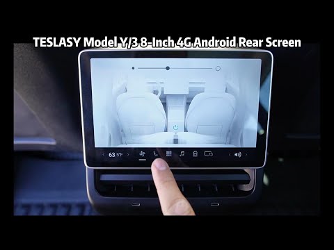 Tesla Model 3/Y Rear Screen Upgrade: Android 8-inch 4G+Wifi Rear Entertainment Display  #tesla