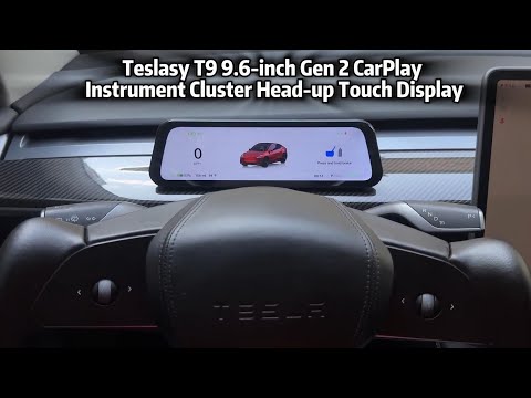 TESLASY T9 Gen 2 9.6-inch Instrument Cluster For Tesla Model 3Y (BEST Graphics, CarPlay, Blind Spot)