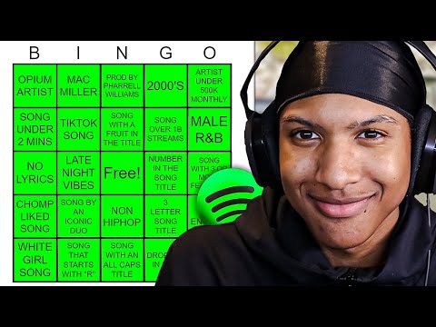 Spotify BINGO, but it’s the ENTIRE board