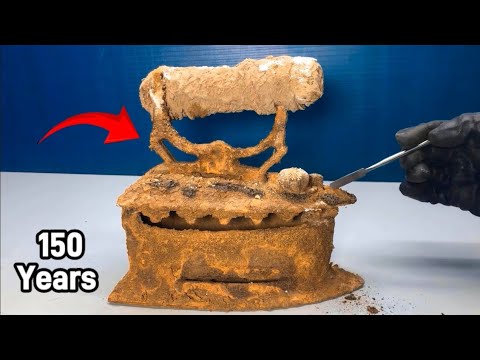 Extremely Antique Rusty Iron Restoration Video || 150 Years Old Coal Iron