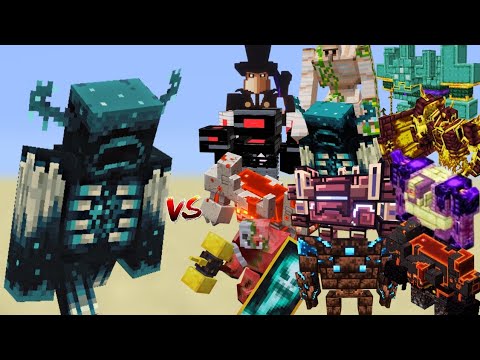 Minecraft: All Bosses vs Warden – Who is the Strongest?