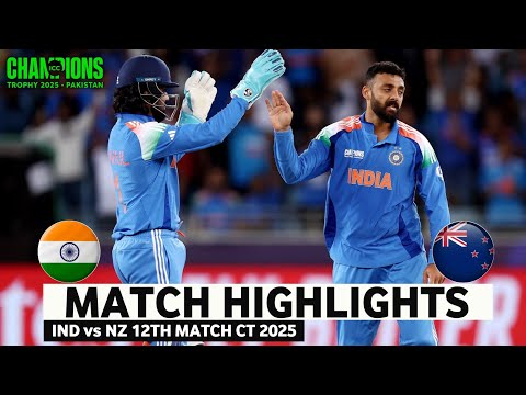 India vs New Zealand 12th ICC Champions Trophy Match Highlights 2025 | IND vs NZ Highlights