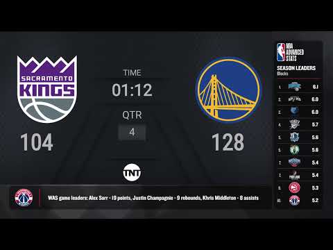 Sacramento Kings @ Golden State Warriors | NBA on TNT Live Scoreboard