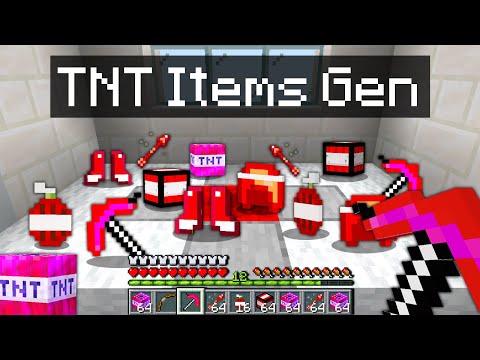 Minecraft Bedwars but I added custom TNT item generators..