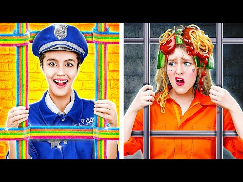 Prisoner vs. COP FACE-OFF 😁 Epic Jailhouse Cooking Challenge! Crazy Food Recipes by 123 GO FOOD