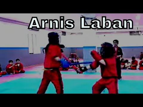 Arnis laban - padded sticks sparring of Filipino Martial arts