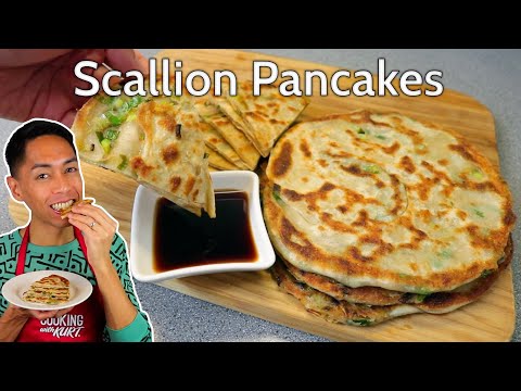 Chinese Scallion Pancakes 葱油饼: (Vegan) Crispy, Flakey and Chewy Savory Flatbread | Cooking with Kurt