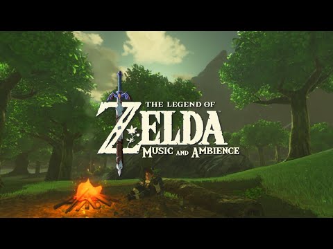 Calming Campfire Sounds for Sleeping with Relaxing Zelda Music Ambience