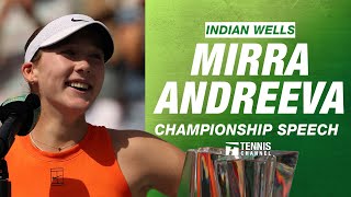 Mirra Andreeva Indian Wells Champion Speech | 2025 Indian Wells