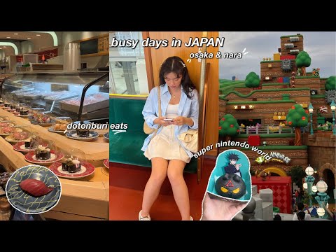 JAPAN VLOG 🍵 days in osaka: universal nintendo world, nara deer park, dotonbori & what i eat