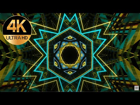 6 hour 4k VJ loop Flashing Metallic Multi color Mind Relaxing Visual background Video, screensaver