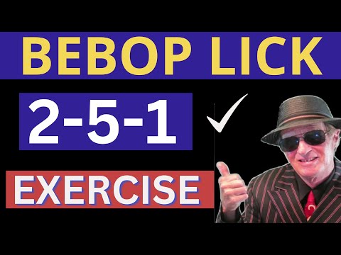 BEBOP LICK EXERCISE - using Altered Dominant 7ths- 2 -5-1 Exercise - Cycle of 5ths.