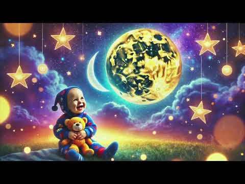 Moon & Stars Lullaby for Babies ❤️| Soothing Voice & Relaxing Sleep Music | Fall Asleep In 3 Minutes