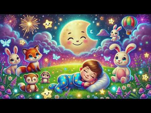 Moon & Stars Lullaby for Babies ❤️| Soothing Voice & Relaxing Sleep Music | Fall Asleep In 3 Minutes