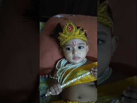 Jai sri krishna #8monthsbaby #cute #janmashtami #festivevibes #viral #trending #ytshorts