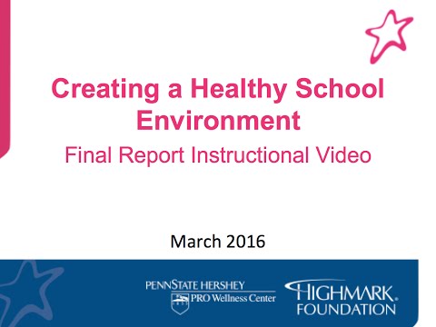 Creating Healthy School Environment: Grant Program Final Reporting